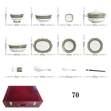 Luxury Bone-Inspired Outdoor Dining Set with Elegant Ceramic Tableware