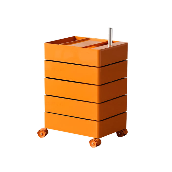 360-Degree Rotating Multi-Layer Storage Organizer - Stylish Movable Cabinet for Magazines and Cosmetics