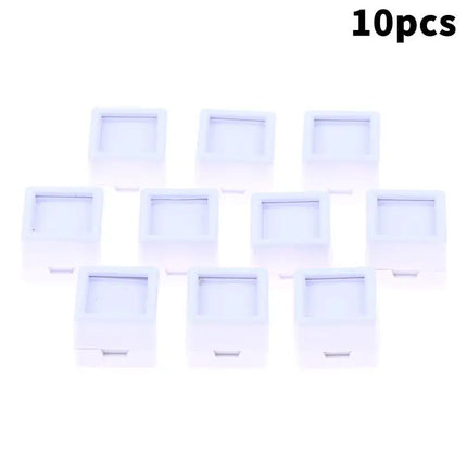 Leisure Loft Jewelry Organizer Box - Transparent Display, 10 Pack