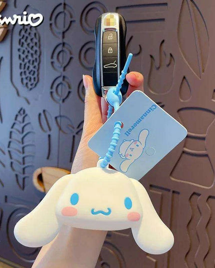 Kawaii Sanrio Character Silicone Coin Purse Trio - Charming Wallet with Cinnamoroll, Kuromi, and My Melody