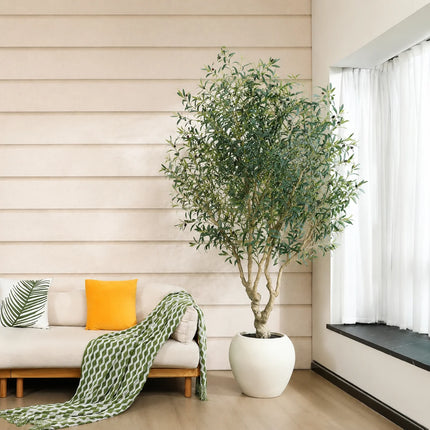 Artificial Tall Olive Tree 210CM To 240CM Faux Lifelike Olive Tree Pot