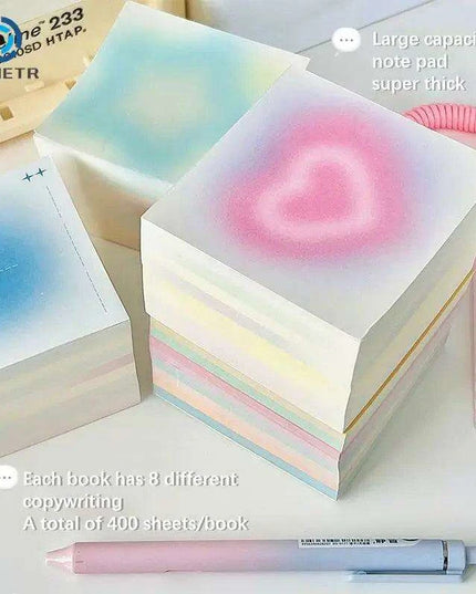 Colorful Gradient Thick-Page Spiral Notebook - 400 Pages for Notes, Art, and Planning