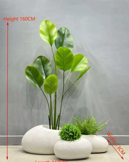 European Chic Tree-Adorned Floor Vase Set for Elegant Decor