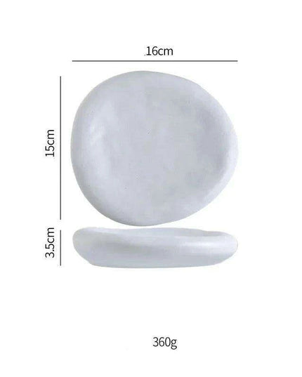 Elegant Irregular Japanese Ceramic Plate Set - Redefine Your Dining Experience