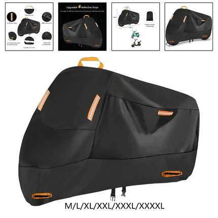 Waterproof Motorcycle Cover — 210D Polyester, UV & Dustproof