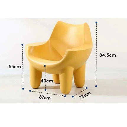 Cream Leather Nordic Embrace Chair: A Touch of Luxury for Modern Living