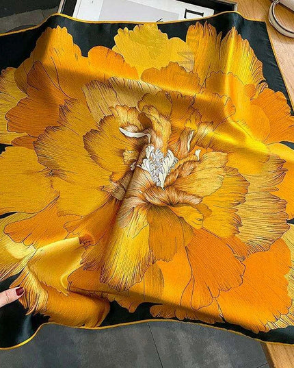 Elegant Satin Square Shawl Hijab: Luxurious 70x70cm Bandana for Women