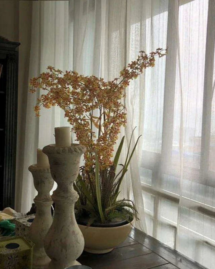 Elegant Japanese Linen Sheer Tulle Window Treatments - Premium Flax Gauze Drapes for Luxurious Interiors