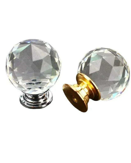 Chic Crystal Ball Glass Cabinet Knobs - Stylish Hardware for Home Décor Enhancement