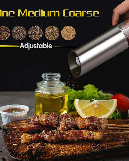 USB Rechargeable Gravity Spice Grinder Duo - Modern Salt and Pepper Mills