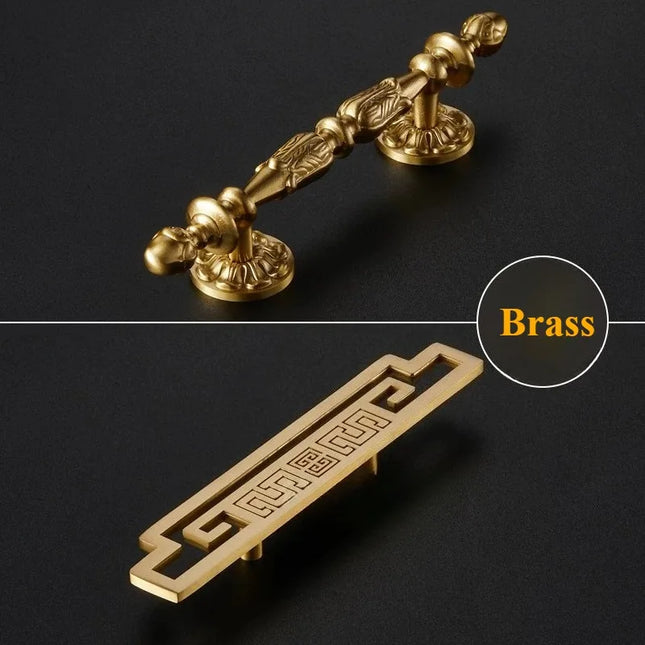 Solid Brass Cabinet Pull — Minimalist Handle for Wardrobes, Kitchens & Wine Cabinets