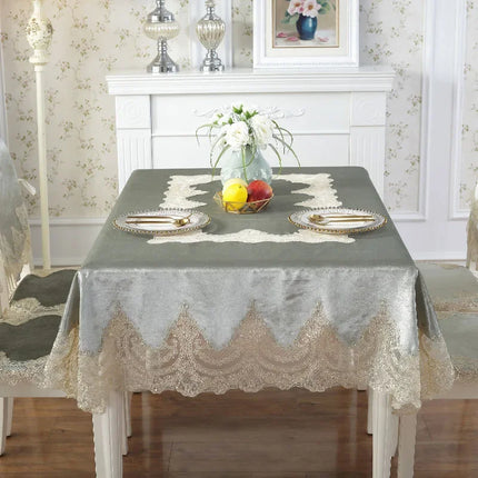Vintage Velvet Lace Tablecloth – Elegant Home & Event Decor