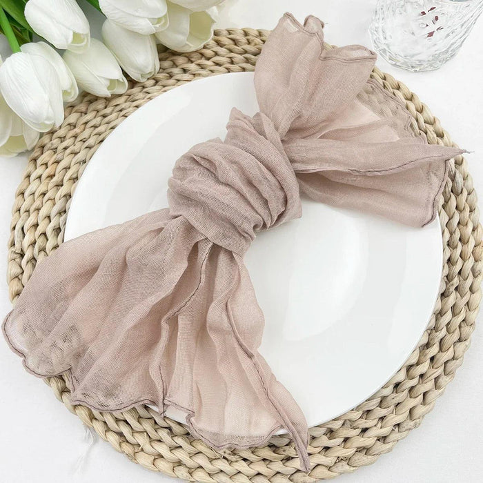 Luxurious 100-Count Gauze Cloth Napkin Set - 19.7 x 19.7 Inch Table Decor