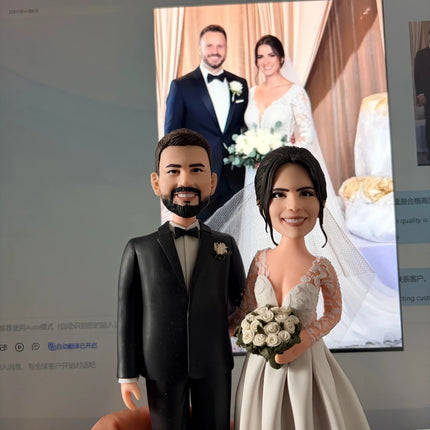 Custom Clay Figurine Store Personalized Bobblehead - Handmade Full Bod