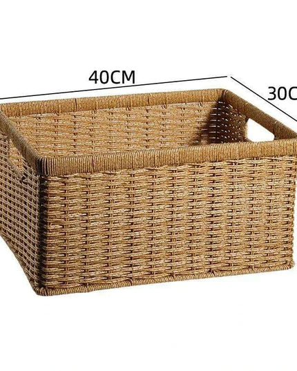 Nordic-Inspired Multi-Purpose Plastic Storage Basket for Home Organization