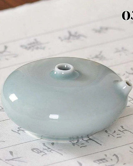 Artisan Water Drop Ceramic Inkstone for Creative Inspiration