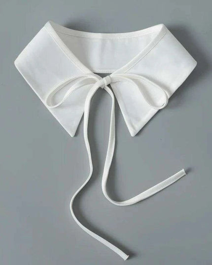 Embroidered Lace Detachable Collar for Women - Elegant White Shawl Accessory