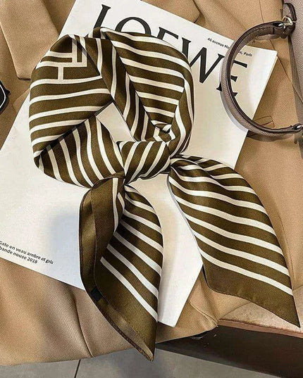 Elegant Satin Square Shawl Hijab: Luxurious 70x70cm Bandana for Women