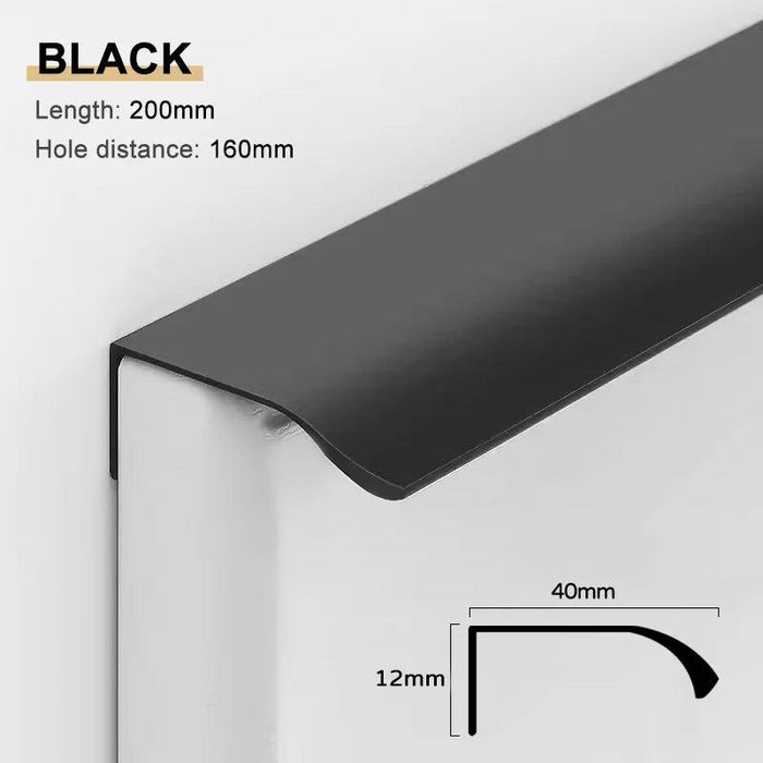 Sophisticated Black and Gold Aluminum Alloy Cabinet Handle Collection