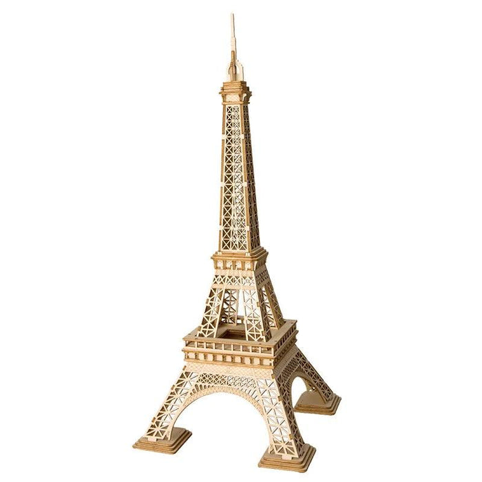 3D Architectural Wooden Puzzle Set: Build Big Ben, Tower Bridge & Five-Storied Pagoda