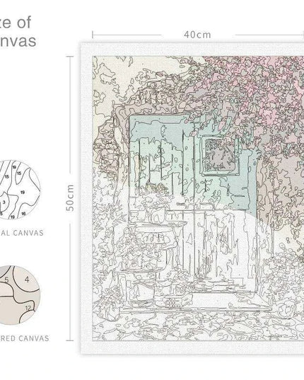 Gray Blossoms Complete Acrylic Art Set for Adults - All-in-One DIY Painting Kit with Canvas, Brushes, and Vibrant Paints