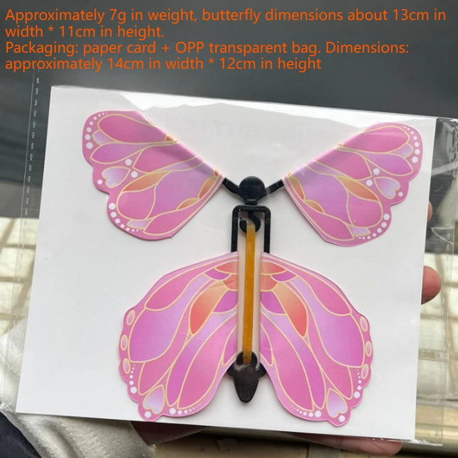 12-Piece Wind-Up Flying Butterfly Set for Parties & Greeting Cards
