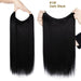 20-Inch Versatile Adjustable Invisible Wire Hair Extensions - Curly and Sleek Options
