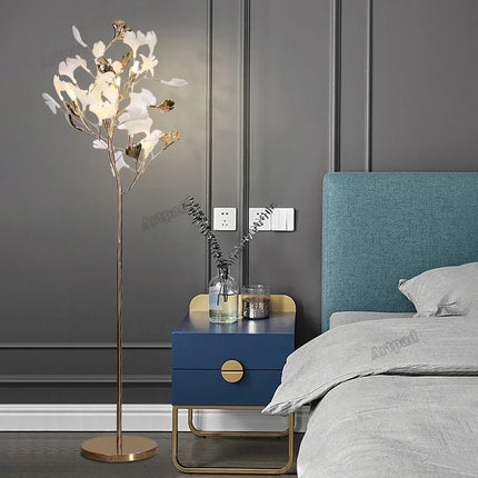Nordic Ginkgo Leaf Tall Floor Lamp