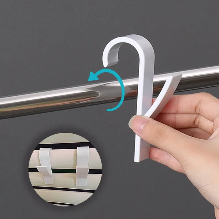 Radiator Coat Hook Set: White PVC Bathroom Organizer for Efficient Drying - Practical and Elegant