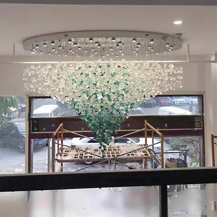 Large Modern Crystal Chandelier — Hotel Lobby & Villa Statement Piece