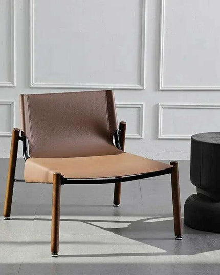 Designer Light Luxury Saddle Leather Lounge Chair