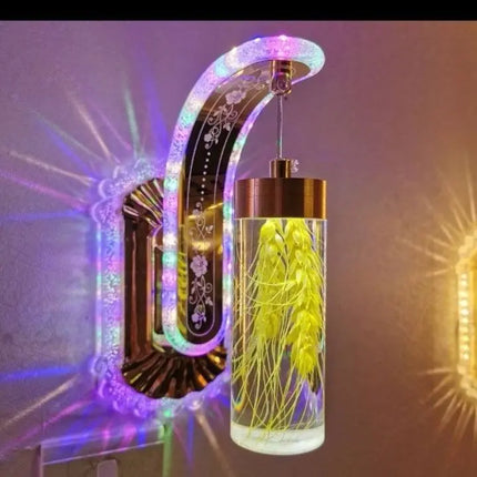 Trendy Acrylic Wall Lamp, Elegant Floral Design Sconce for Bedroom, Ha