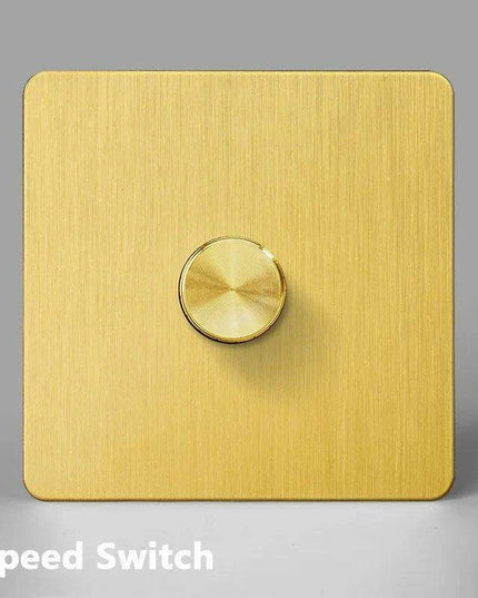 Elegant Vintage Gold Dimmer Switches with USB - 1, 2, 3 Gang 2 Way Sockets for French EU Plugs