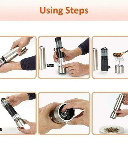 Cordless Electric Herb Grinder with LED Light and Customizable Coarseness