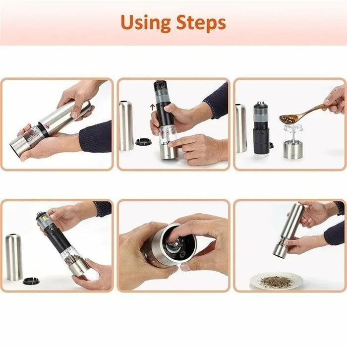 Cordless Electric Herb Grinder with LED Light and Customizable Coarseness