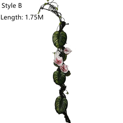 Flexible Artificial Rattan Vine — 5.57 ft, Bendable Iron Wire, Indoor & Pet Decor