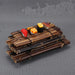 Bamboo Sushi Boat Serving Set - Elevate Your Dining Experience with Vintage Plates