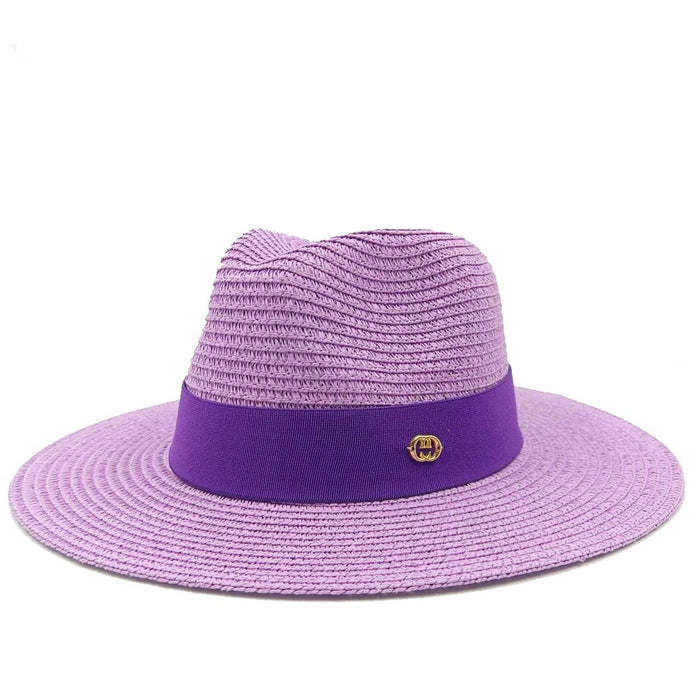 Chic Macaron White Straw Hat for Summer Travel - Essential Sun Protection for Beach Days 2023