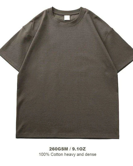 Men's Premium Heavyweight Cotton Oversized Summer T-Shirt - Short Sleeve O-Neck