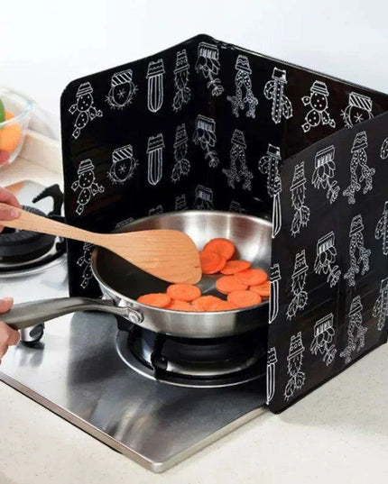 Adjustable Heat-Resistant Aluminum Kitchen Oil Splash Shield - Versatile Splatter Guard