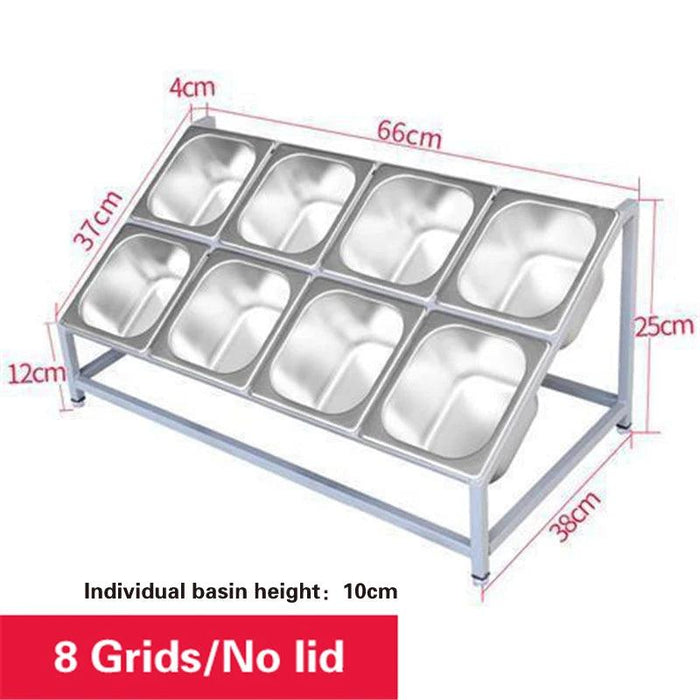 Milk Tea Shop Organizational Marvel: Multi-Grid Portion Basin Rack for Streamlined Efficiency