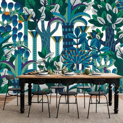 Très Elite 3D Nostalgic Rainforest Plants Wallpaper - Vibrant & Durabl - Copy