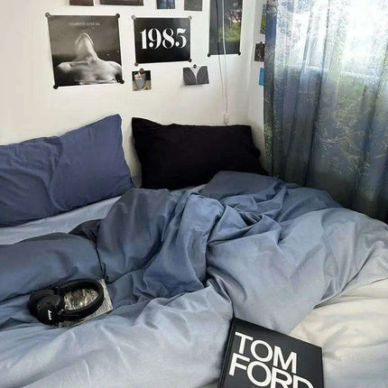 Nordic Lattice Green Grid Bedding Ensemble