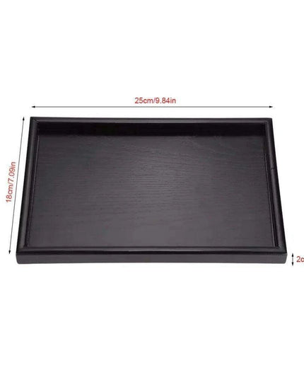 Elegant Rectangular Wooden Serving Tray Set - Eco-Friendly Tea Accessories in 3 Sizes