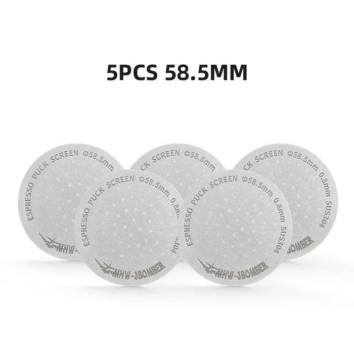 Stainless Steel Double-Layer Espresso Puck Screen for Optimal Coffee Extraction - Compatible with 51/53/58.5mm Portafilters