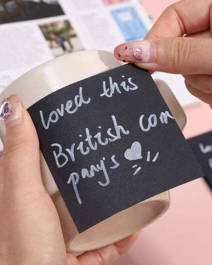 Sleek Black Sticky Note Collection - Perfect for Highlighting and More