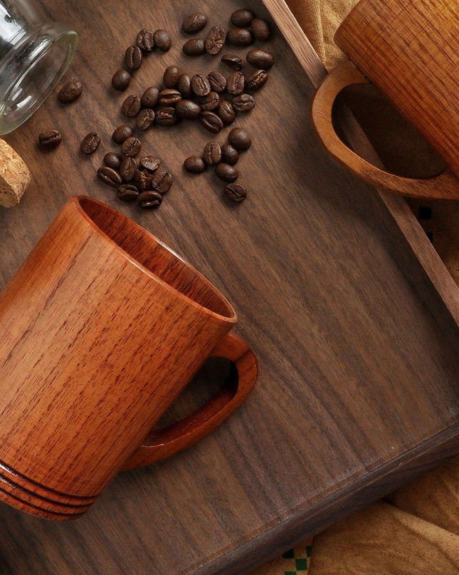 Handcrafted Jujube Wood Drink Mug - Eco-Friendly Retro Cup for Coffee, Tea, and More