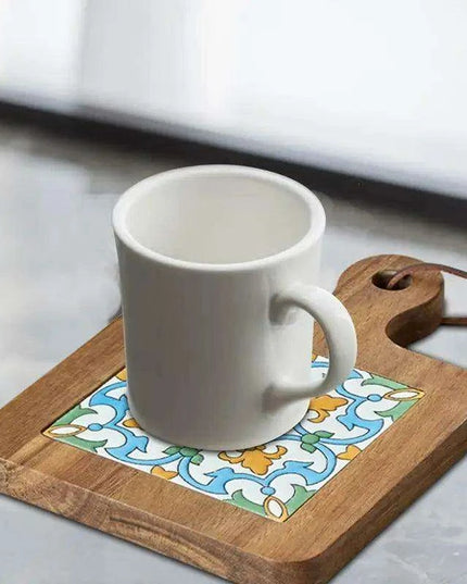 Chic Wooden Beverage Coasters - Heat-Resistant Drink Pads for Home and Workspace