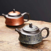 Elegant Purple Clay Tea Infuser Teapot - Ideal for Cozy Tea Gatherings