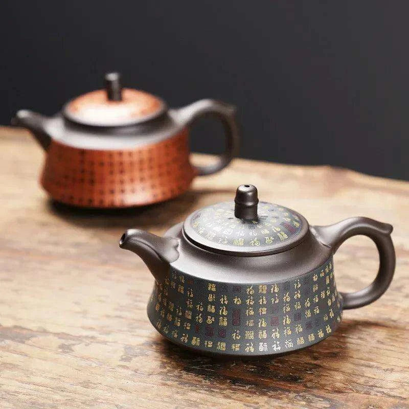 Elegant Purple Clay Tea Infuser Teapot - Ideal for Cozy Tea Gatherings